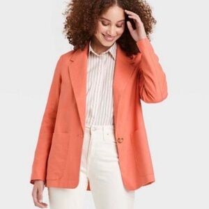 Women's Linen Oversized Blazer Jacket